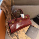 Burgundy Casual Solid Color Patchwork Zipper Bags