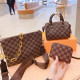 Black Brown Casual Plaid Patchwork Chains Contrast Bags