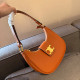 Orange Casual Daily Letters Metal Accessories Trim Zipper Adjustable Bags