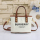 White Brown Daily Letters Patchwork Bags