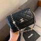 Black Casual Street Letters Metal Accessories Trim Texture Bags