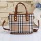 Brown Daily Letters Patchwork Bags