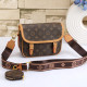 Brown Daily Letters Patchwork Bags