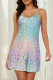 Blue Purple Daily Print Patchwork Sleepwear