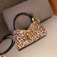 Leopard Print Casual Street Leopard Patchwork Metal Accessories Trim Zipper Bags