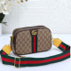 Brown Red Daily Letters Zipper Contrast Bags