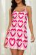 Rose Red Daily Print Patchwork Sleepwear