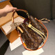 Brown Casual Street Letters Draw String Patchwork Contrast Bags