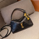 Black Casual Daily Letters Metal Accessories Trim Zipper Texture Bags