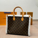 Brown Casual Street Letters Patchwork Contrast Gross Bags