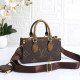 Brown Daily Letters Zipper Bags