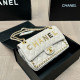 White Casual Street Letters Metal Accessories Trim Chains Texture Bags