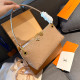 Khaki Casual Daily Letters Patchwork Zipper Embossed Bags