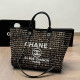Yellow Black Casual Street Letters Weave Contrast Bags