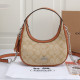 Khaki Daily Letters Zipper Bags