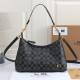 Black Gray Daily Letters Zipper Bags