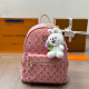 Pink Casual Letters Patchwork Zipper Contrast Bags(Send pendant)