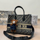 White Blue Casual Street Letters Embroidered Contrast Adjustable Bags(Send pendant)