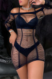 White Sexy Solid Color See-Through Backless Lingerie