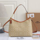 Khaki Daily Letters Zipper Bags