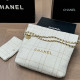 White Casual Street Letters Draw String Metal Accessories Trim Weave Bags