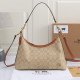 Khaki Daily Letters Zipper Bags