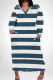 Blue White Casual Colorblock Pocket Patchwork V Neck Straight Plus Size Dresses