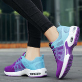Rose Red Casual Sportswear Patchwork Frenulum Contrast Round Comfortable Sport Running Shoes