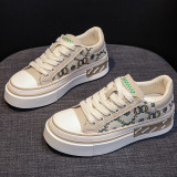 Beige Casual Sportswear Patchwork Frenulum Round Comfortable Shoes