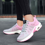 Rose Red Casual Sportswear Patchwork Frenulum Contrast Round Comfortable Sport Running Shoes