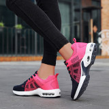 Rose Red Casual Sportswear Patchwork Frenulum Contrast Round Comfortable Sport Running Shoes