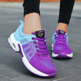 Rose Red Casual Sportswear Patchwork Frenulum Contrast Round Comfortable Sport Running Shoes