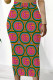 Multicolor Casual Street Letter Print Contrast Regular High Waist Full Print Bottoms