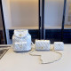 White Casual Street Solid Color Patchwork Metal Accessories Trim Chains Texture Bags