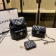 Black Casual Street Solid Color Patchwork Metal Accessories Trim Chains Texture Bags