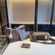 Brown Casual Street Letters Patchwork Zipper Contrast Bags