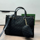 Black Casual Street Letters Patchwork Embossed Adjustable Bags
