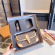 Orange Brown Casual Daily Letters Patchwork Contrast Bags