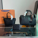 Black Casual Daily Letters Zipper Embossed Bags