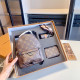 Brown Casual Street Letters Patchwork Zipper Bags