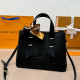 Black Casual Street Letters Patchwork Embossed Adjustable Bags