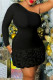 Black Sexy Party Solid Color Patchwork Backless Oblique Collar Wrapped Skirt Dresses