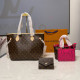Rose Red Casual Street Letters Patchwork Zipper Contrast Bags