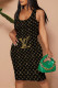 Multicolor Sexy Street Cartoon Print Letters Contrast U Neck Printed Dresses