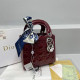 Burgundy Daily Celebrities Solid Color Metal Accessories Trim Chains Texture Bags