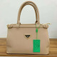 Khaki Casual Daily Solid Color Patchwork Zipper Bags