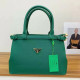 Ink Green Casual Daily Solid Color Patchwork Zipper Bags