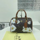 Brown Casual Street Solid Color Flowers Letters Patchwork Zipper Contrast Bags