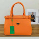 Orange Casual Daily Solid Color Patchwork Zipper Bags