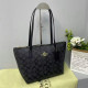 Black Casual Street Letters Patchwork Zipper Contrast Bags